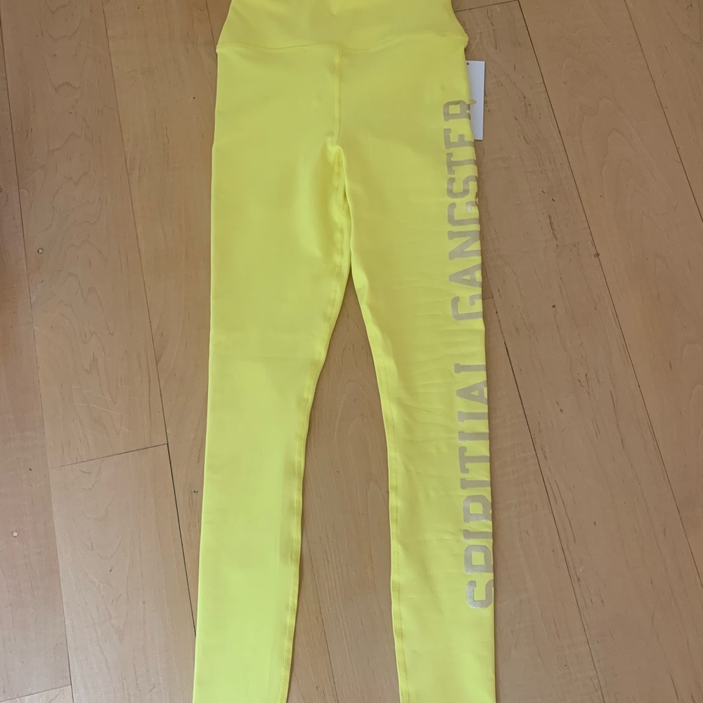 Spiritual gangster yellow leggings